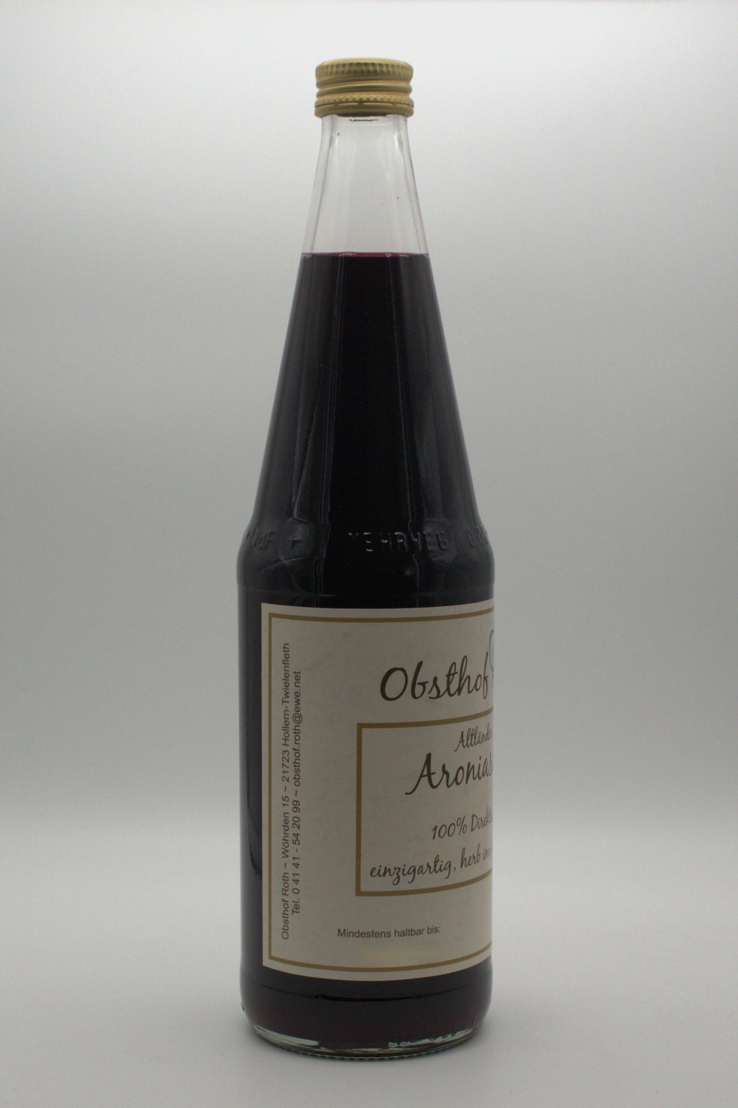 Flasche Altländer Aroniasaft vom Obsthof Roth