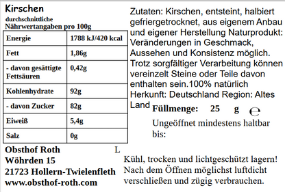 Etikett Kirsche
